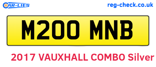M200MNB are the vehicle registration plates.
