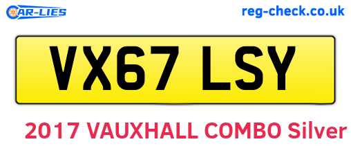 VX67LSY are the vehicle registration plates.