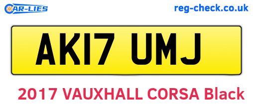 AK17UMJ are the vehicle registration plates.