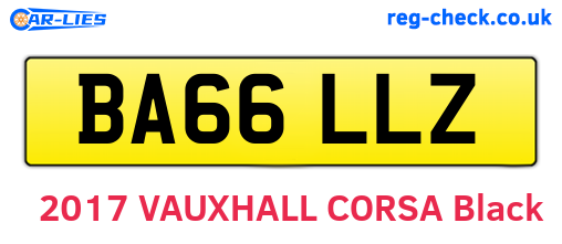 BA66LLZ are the vehicle registration plates.