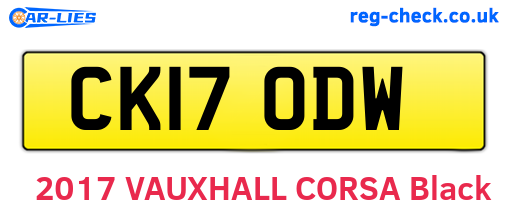 CK17ODW are the vehicle registration plates.