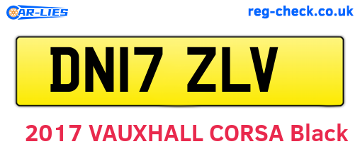 DN17ZLV are the vehicle registration plates.