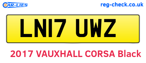 LN17UWZ are the vehicle registration plates.