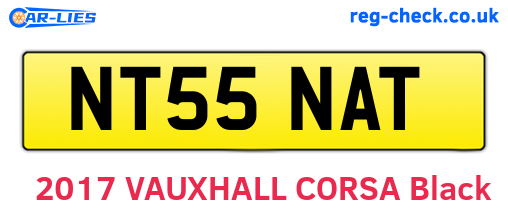 NT55NAT are the vehicle registration plates.