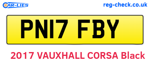 PN17FBY are the vehicle registration plates.