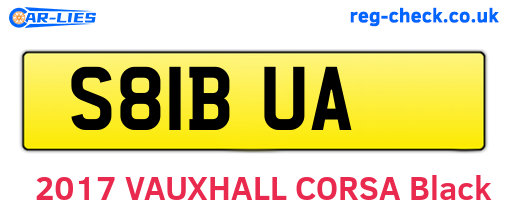 S81BUA are the vehicle registration plates.