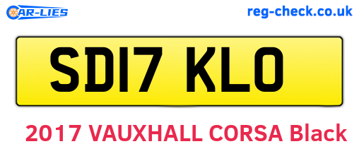 SD17KLO are the vehicle registration plates.