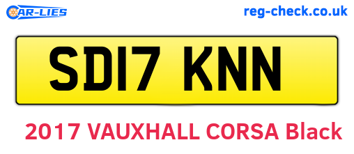 SD17KNN are the vehicle registration plates.