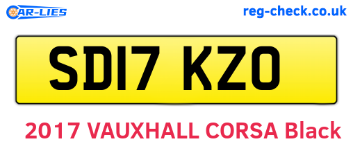 SD17KZO are the vehicle registration plates.