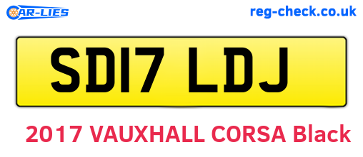 SD17LDJ are the vehicle registration plates.