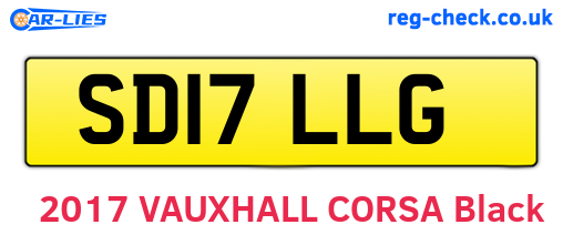 SD17LLG are the vehicle registration plates.