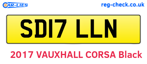 SD17LLN are the vehicle registration plates.