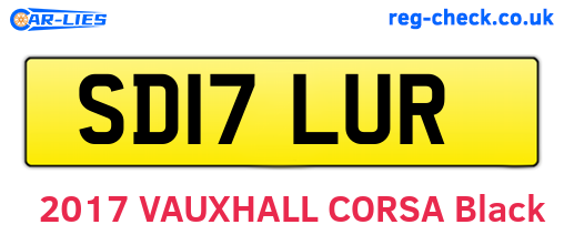 SD17LUR are the vehicle registration plates.