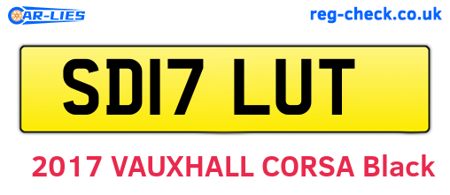 SD17LUT are the vehicle registration plates.