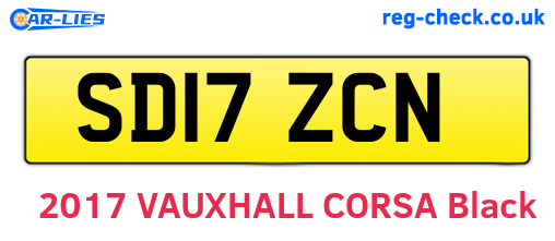 SD17ZCN are the vehicle registration plates.