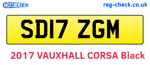 SD17ZGM are the vehicle registration plates.