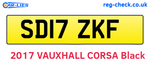 SD17ZKF are the vehicle registration plates.