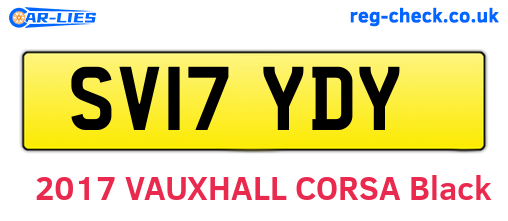 SV17YDY are the vehicle registration plates.