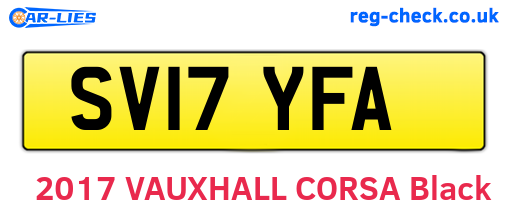 SV17YFA are the vehicle registration plates.