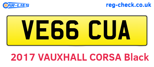 VE66CUA are the vehicle registration plates.