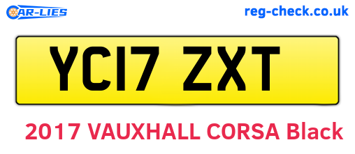 YC17ZXT are the vehicle registration plates.