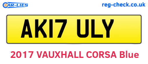 AK17ULY are the vehicle registration plates.
