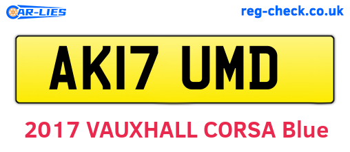 AK17UMD are the vehicle registration plates.