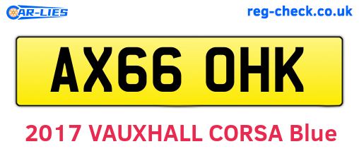 AX66OHK are the vehicle registration plates.
