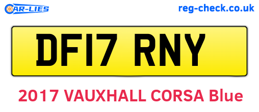 DF17RNY are the vehicle registration plates.