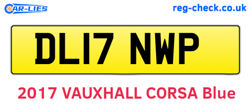 DL17NWP are the vehicle registration plates.