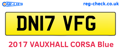 DN17VFG are the vehicle registration plates.