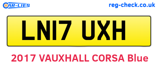 LN17UXH are the vehicle registration plates.