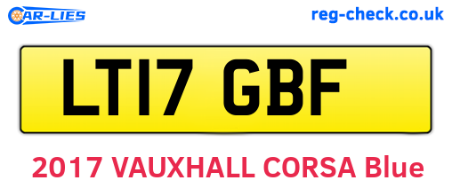LT17GBF are the vehicle registration plates.
