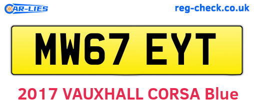 MW67EYT are the vehicle registration plates.