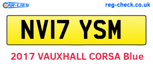NV17YSM are the vehicle registration plates.
