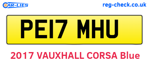 PE17MHU are the vehicle registration plates.