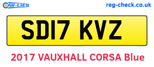SD17KVZ are the vehicle registration plates.
