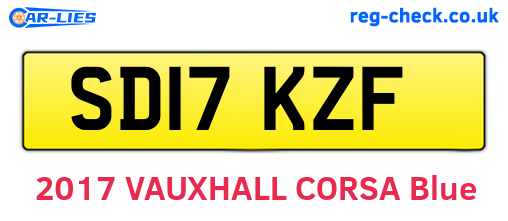 SD17KZF are the vehicle registration plates.