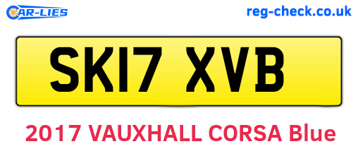 SK17XVB are the vehicle registration plates.