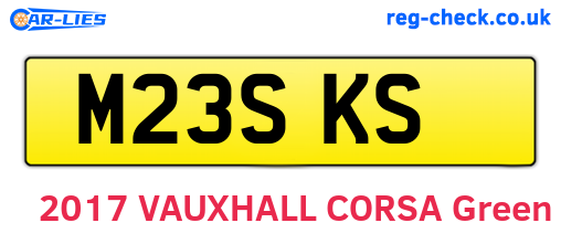 M23SKS are the vehicle registration plates.