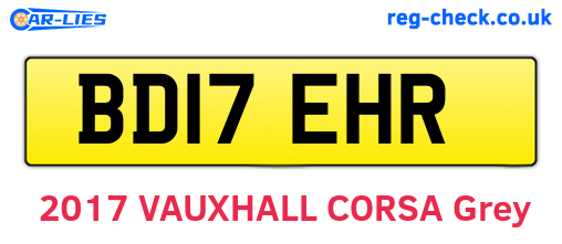 BD17EHR are the vehicle registration plates.