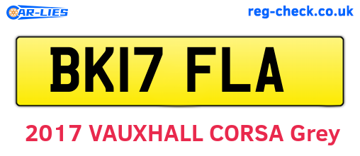 BK17FLA are the vehicle registration plates.