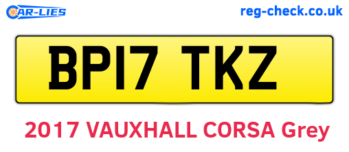 BP17TKZ are the vehicle registration plates.