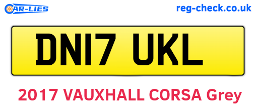 DN17UKL are the vehicle registration plates.
