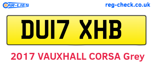 DU17XHB are the vehicle registration plates.