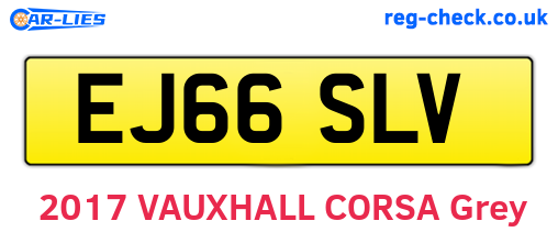 EJ66SLV are the vehicle registration plates.