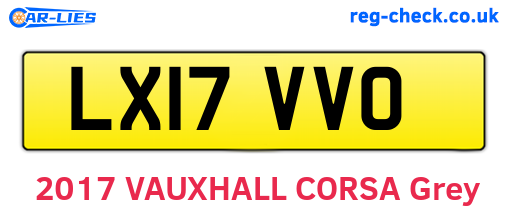 LX17VVO are the vehicle registration plates.