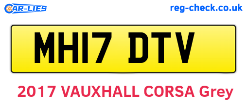MH17DTV are the vehicle registration plates.