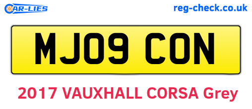 MJ09CON are the vehicle registration plates.
