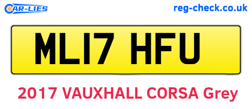 ML17HFU are the vehicle registration plates.
